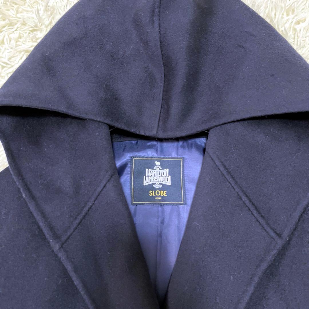 極美品✨スローブイエナ22AWハミルトンダブルフェイスフードコート ウールリバー