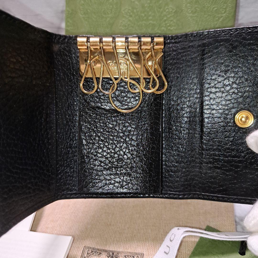 ✨️超美品 ✨️GUCCI グッチ マーモント　キーケース黒　箱&保存袋付き