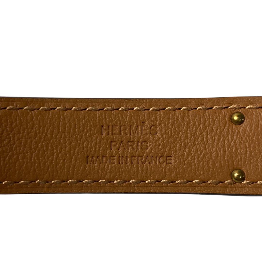 美品 エルメス HERMES ケリーベルト W刻印 ピンクゴールド PG