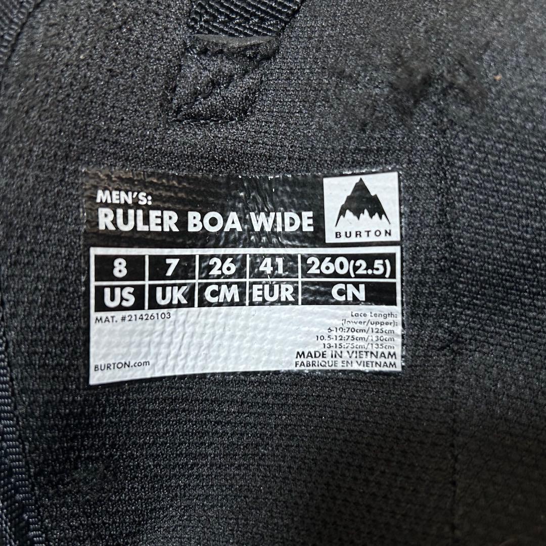スノーボード BURTON RULER BOA WIDE 26.0cm