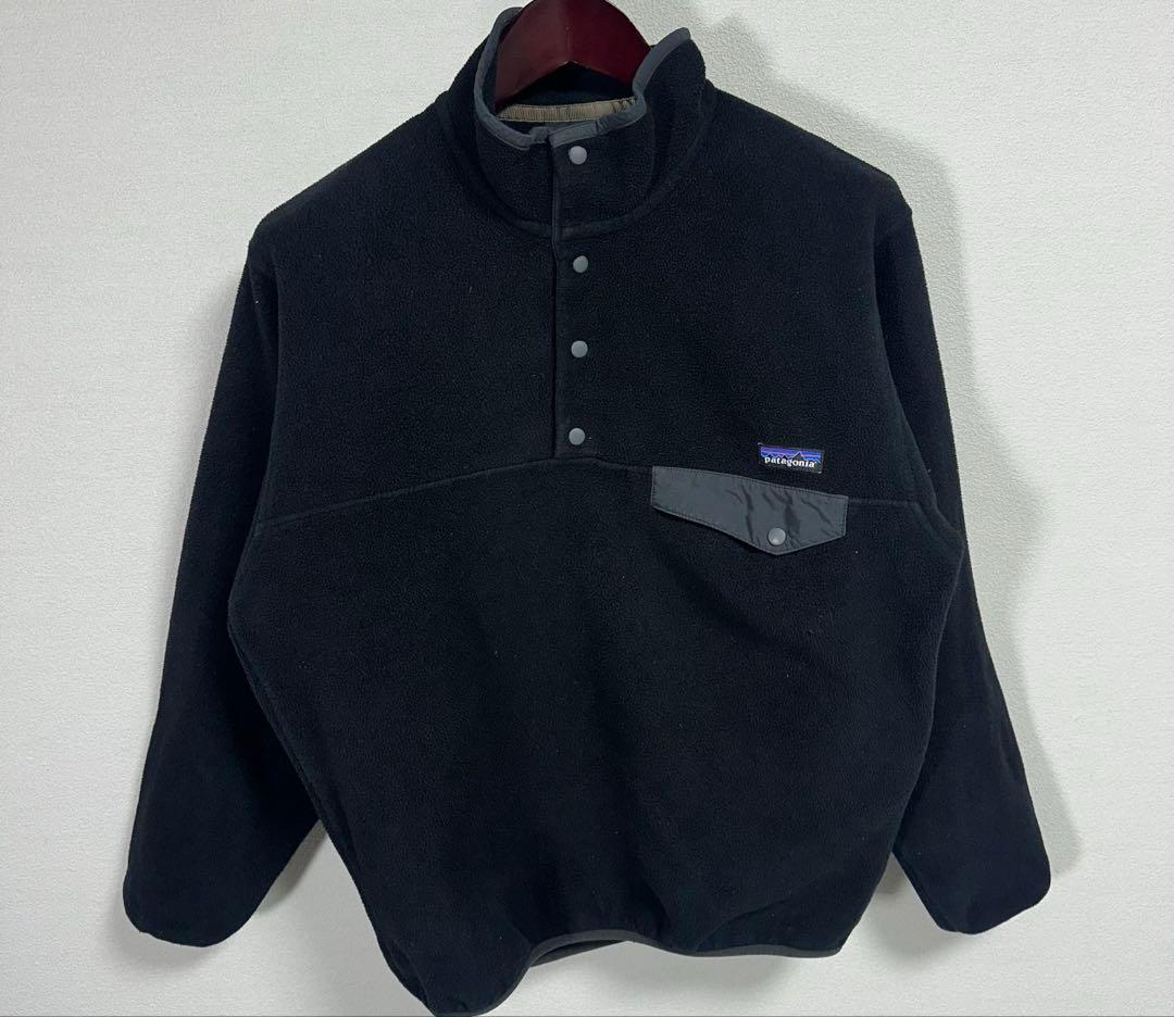patagonia シンチラスナップT フリースプルオーバー S ブラック