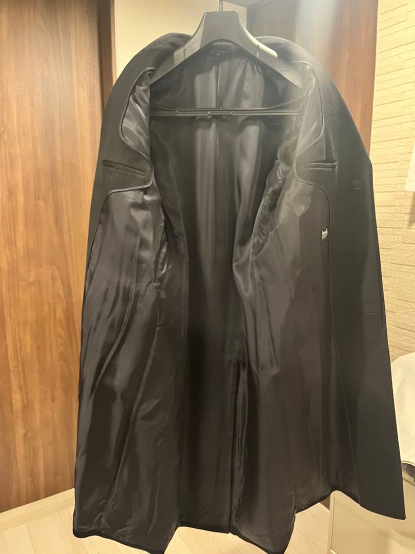 美品✨ ピエールバルマン カシミヤ100% チェスターコート ロング 黒 M
