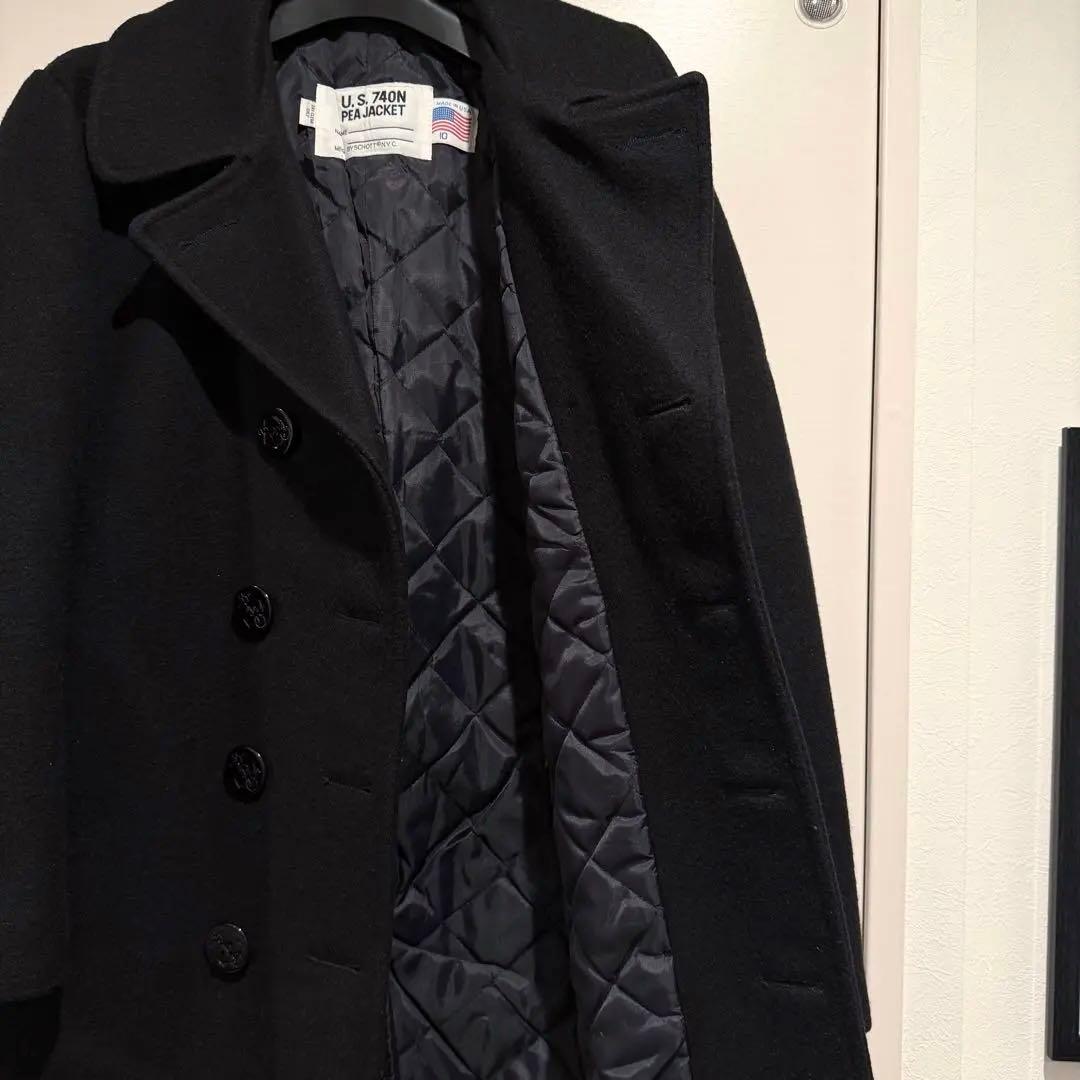 極美品‼️Schott ピーコート USA黒 L ショット 未使用 キルティング