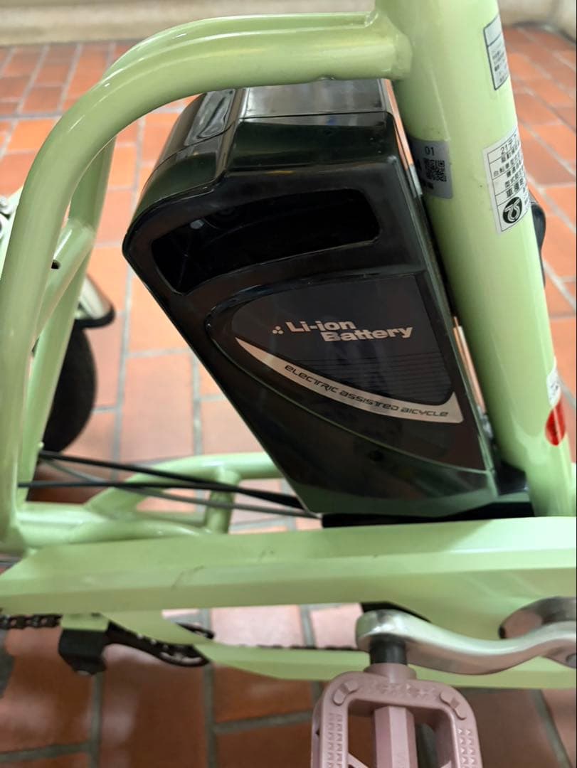 最終お値下げ‼️美品❗️電動アシスト三輪車 ミントグリーン 直接