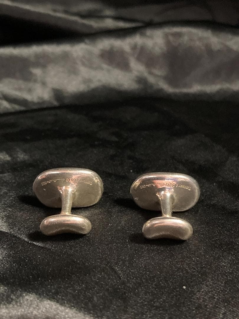 美品 ティファニー ビーンズ カフス　エルサペレッティ ラージ シルバー925