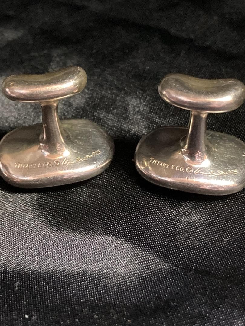 美品 ティファニー ビーンズ カフス　エルサペレッティ ラージ シルバー925