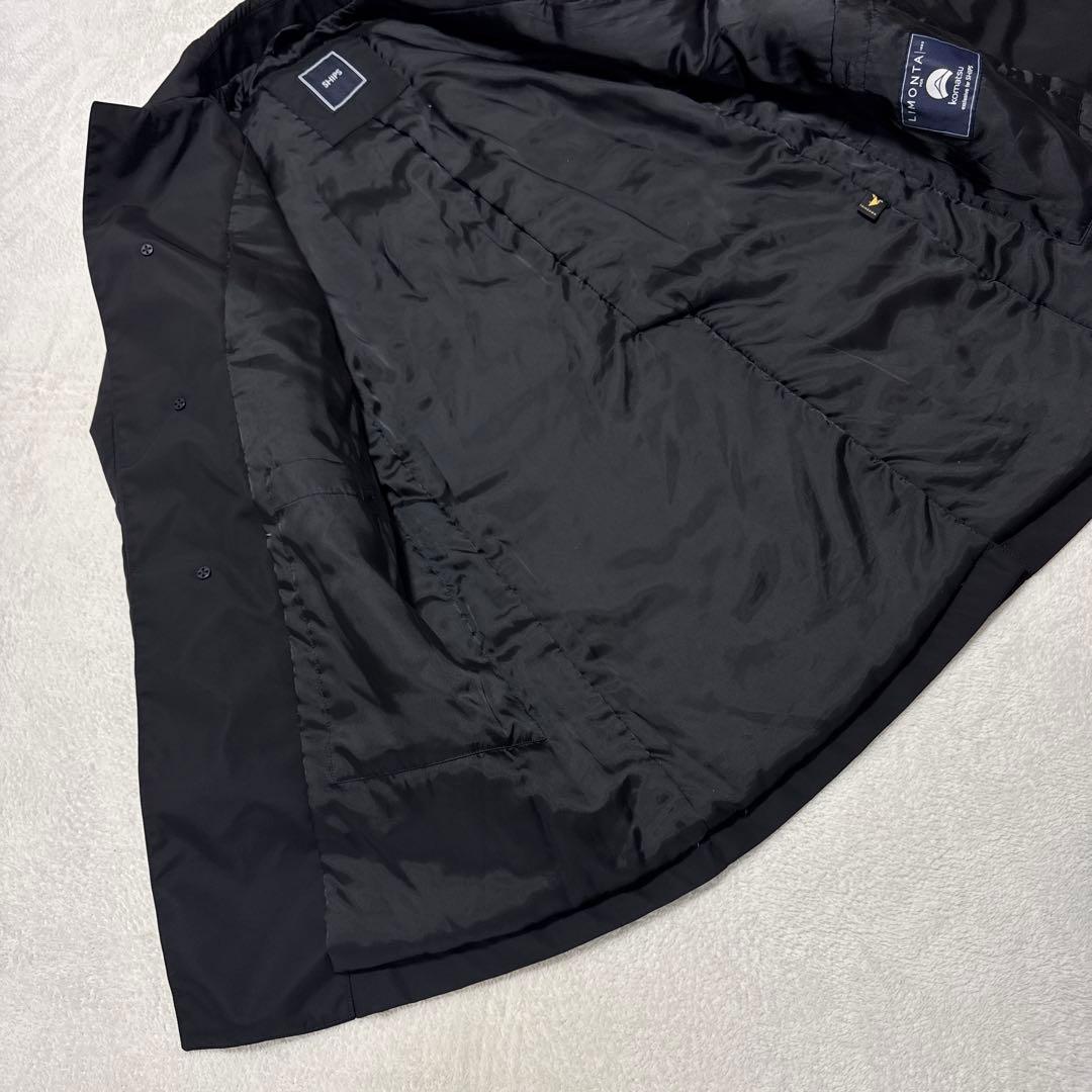 未使用級 シップス ステンカラーダウンコート ブラック M komatsu 秋冬