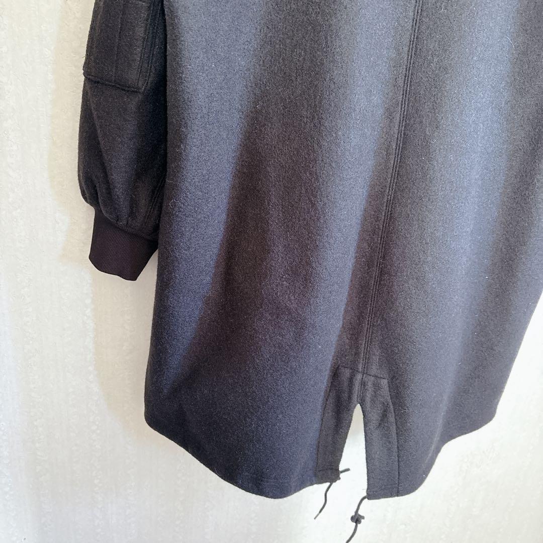 【極美品】Sunny clouds フライトモッズコート 大きいサイズ3L 黒