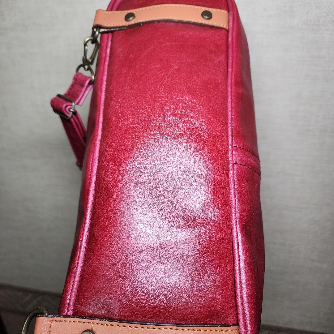 【極美品】木和田 豊岡鞄 ダレスリュック 2Way レッド レザー A4 がま口