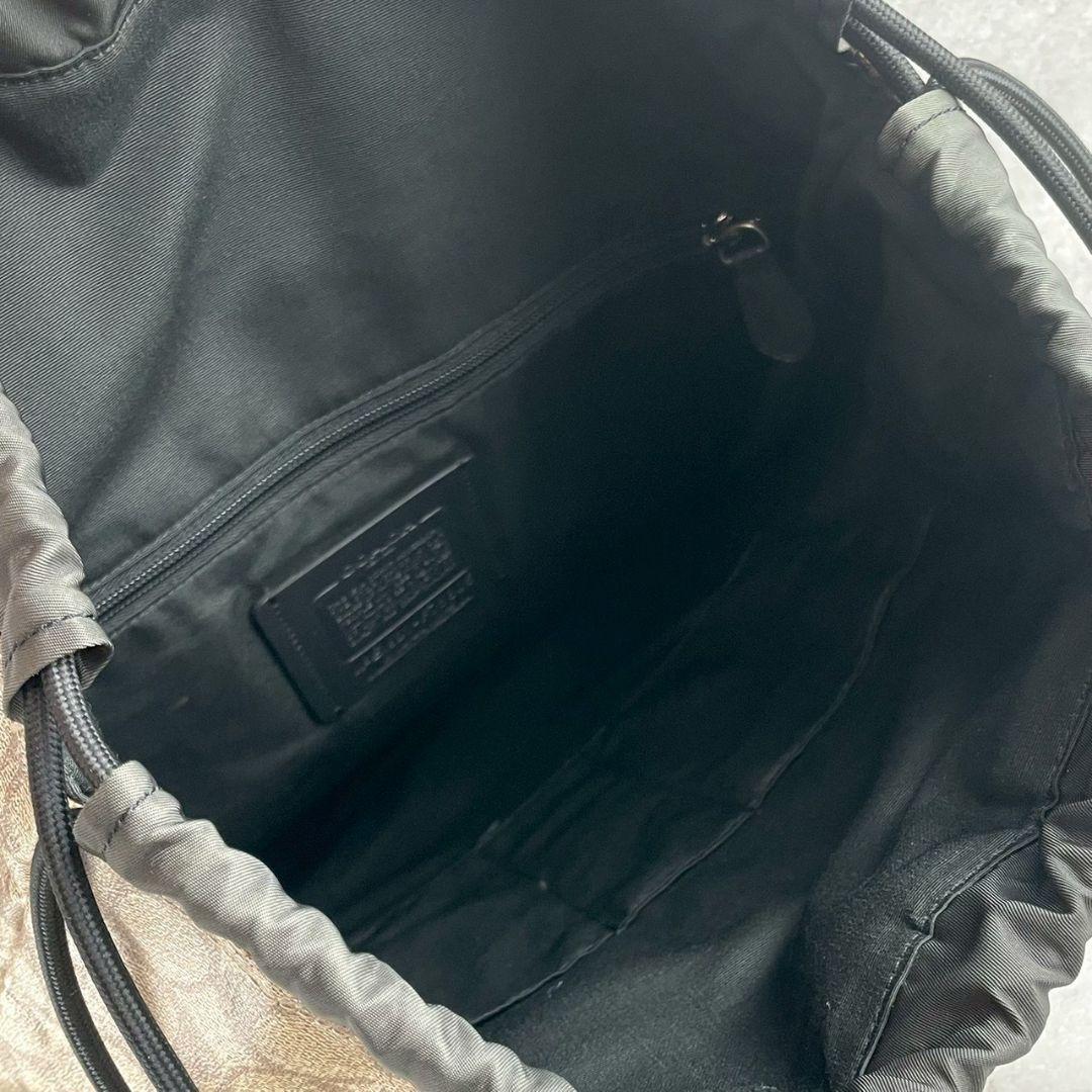 限定 極美品 コーチ ガミーベア バックパック 巾着 レザー PVC A4可 黒