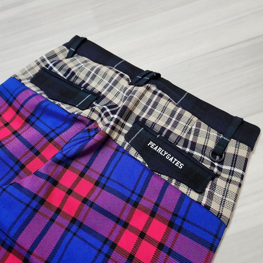 美品☆PEARLY GATES☆2023ゴルフストレッチパンツ4Mマルチチェック