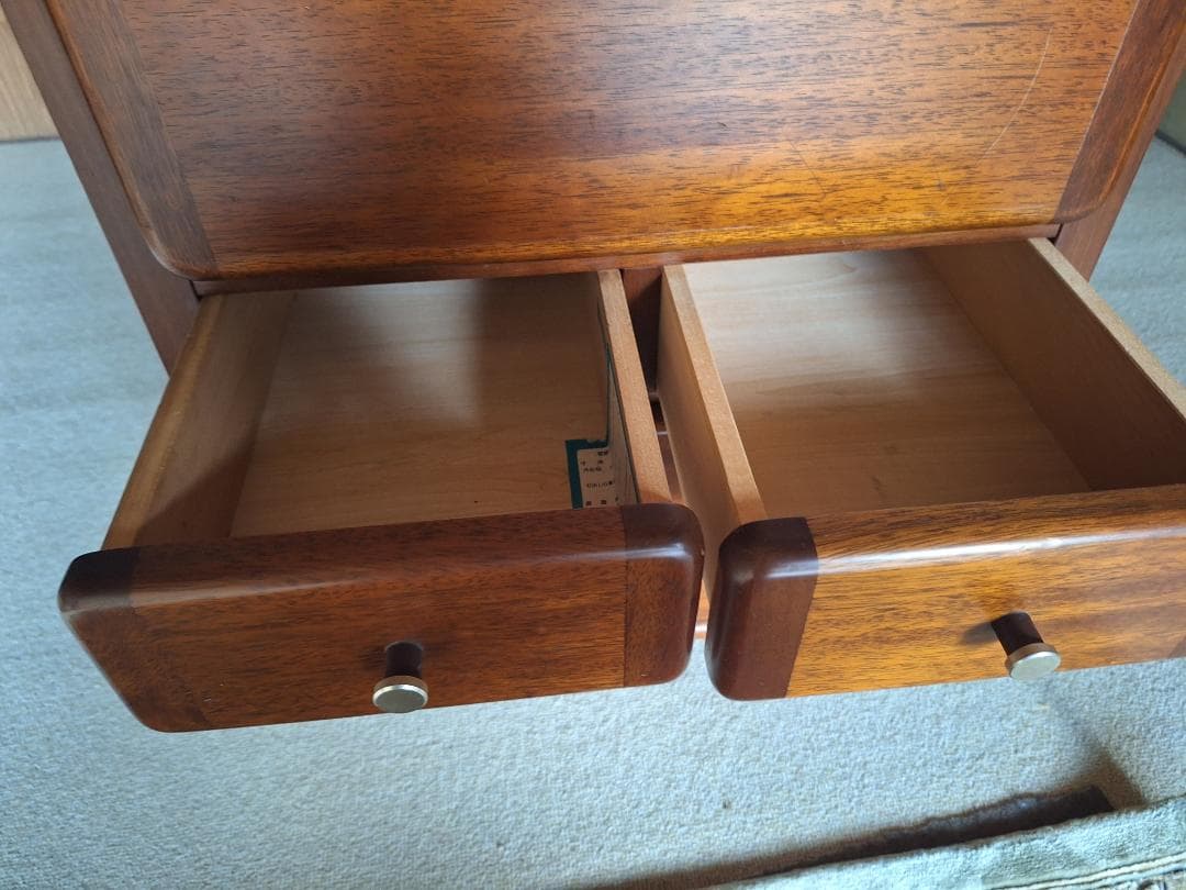 美品！マルニ木工 木製 電話台 キャビネット 飾り棚