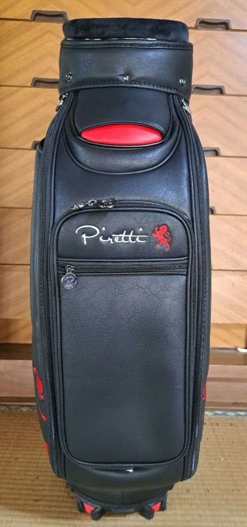 新品・未使用 Piretti キャディバッグ 黒/赤 ピレッティ