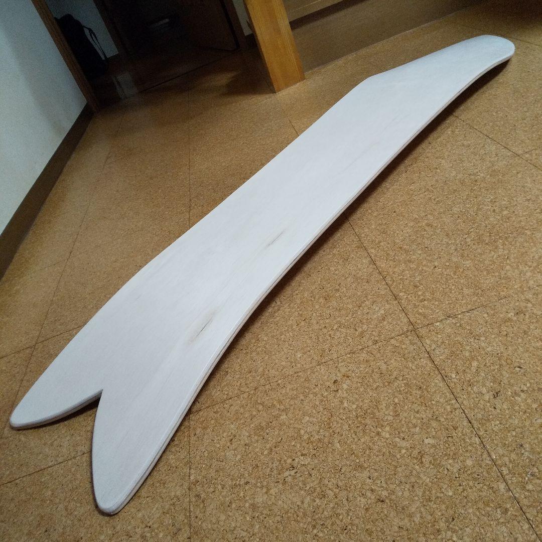 手作り 深雪用 雪板 スノー トイ 長さ143cm 幅32cm 厚さ1.3cm