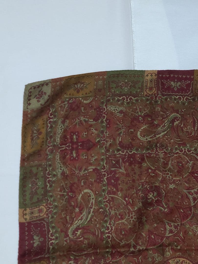 値下げ♪ETRO ペイズリー柄 シルク ウール ストール ショール 大判