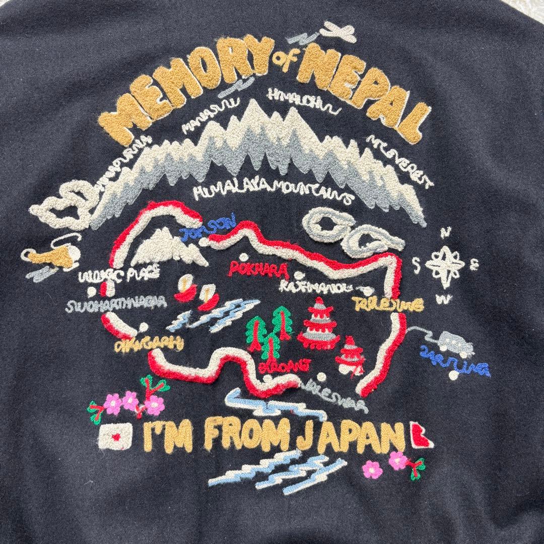 【希少/廃盤】ハリウッドランチマーケット スタジャン ワッペン フルデコ L 黒