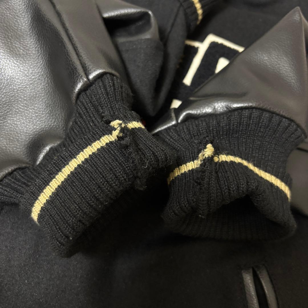 【希少/廃盤】ハリウッドランチマーケット スタジャン ワッペン フルデコ L 黒