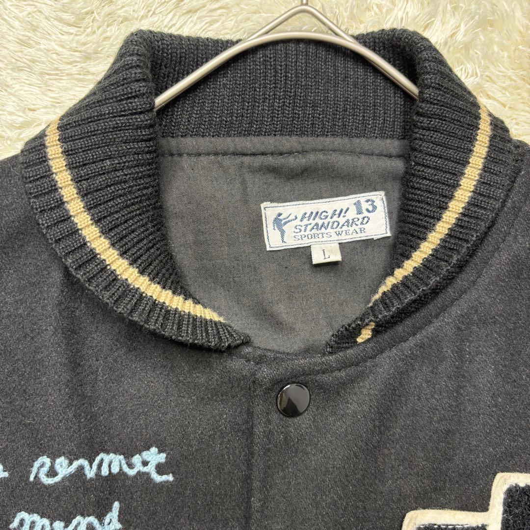 【希少/廃盤】ハリウッドランチマーケット スタジャン ワッペン フルデコ L 黒