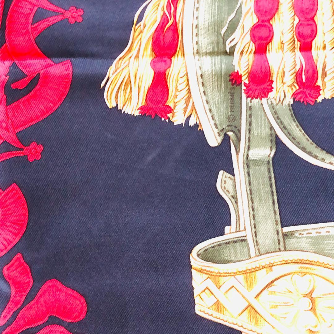 HERMES エルメス カレ90 法廷の勒 BRIDE DE COUR タグあり