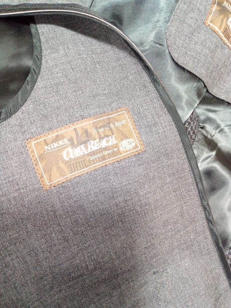 Ｊ.press　 J.プレス　グレー系 ウール麻乱チェック柄 ステンカラーコート