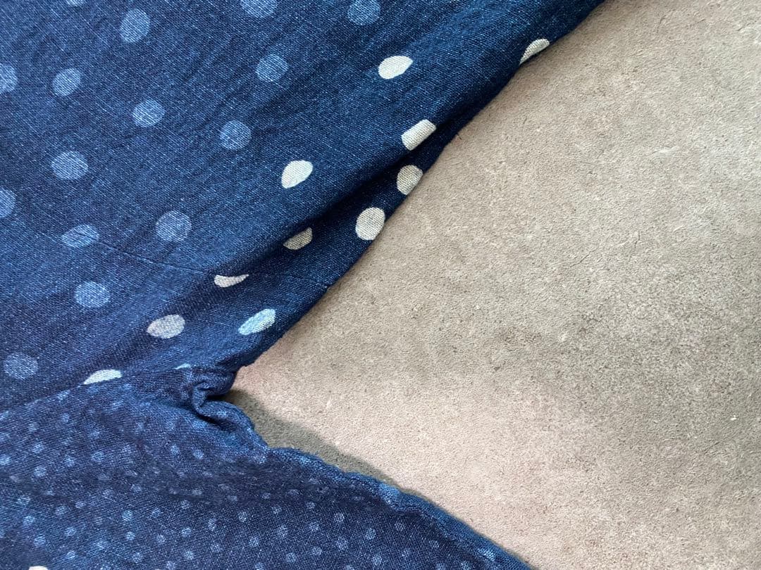 パラスパレス Pallas Palace インディゴ　ドットワンピース 日本製