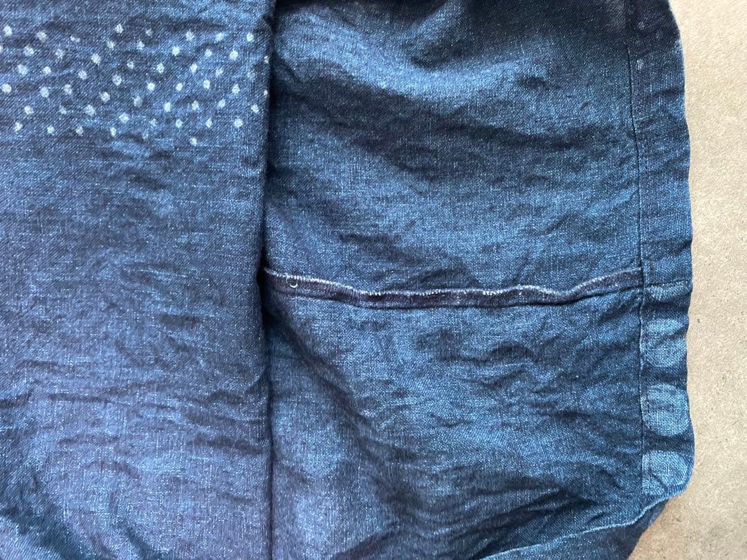 パラスパレス Pallas Palace インディゴ　ドットワンピース 日本製