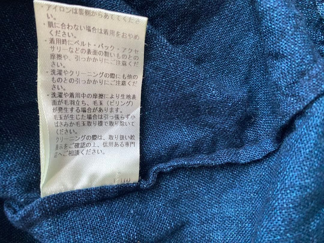 パラスパレス Pallas Palace インディゴ　ドットワンピース 日本製