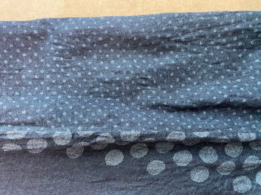 パラスパレス Pallas Palace インディゴ　ドットワンピース 日本製