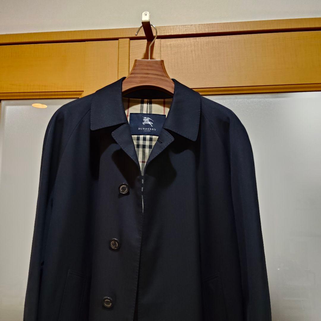 美品 バーバリー ロンドン カシミヤ シルク ステンカラーコート