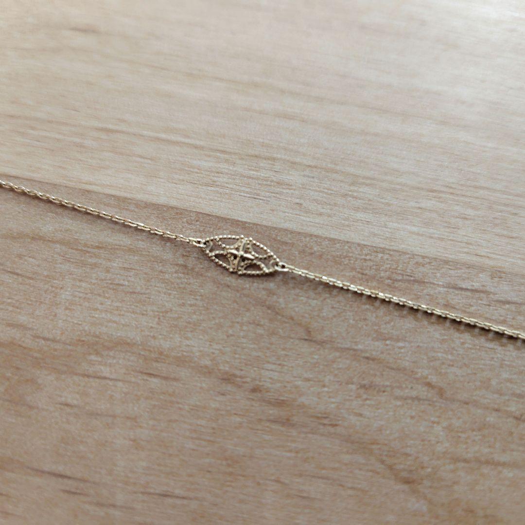 アガット　k10　ピンクゴールド　ブレスレット