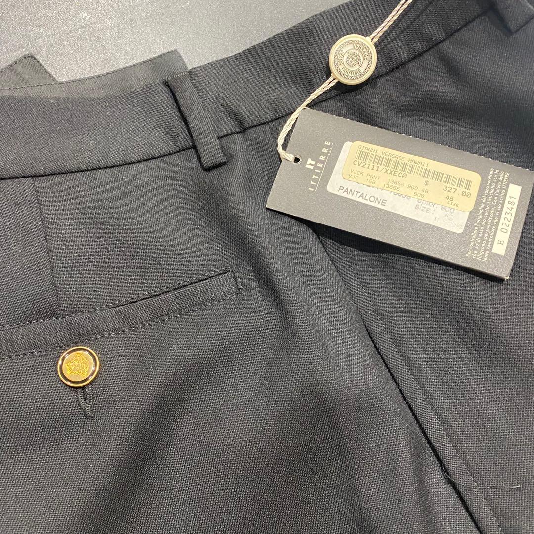 新品　ヴェルサーチ　メンズ　パンツ　スラックス　メデューサ　48　チャームタグ付