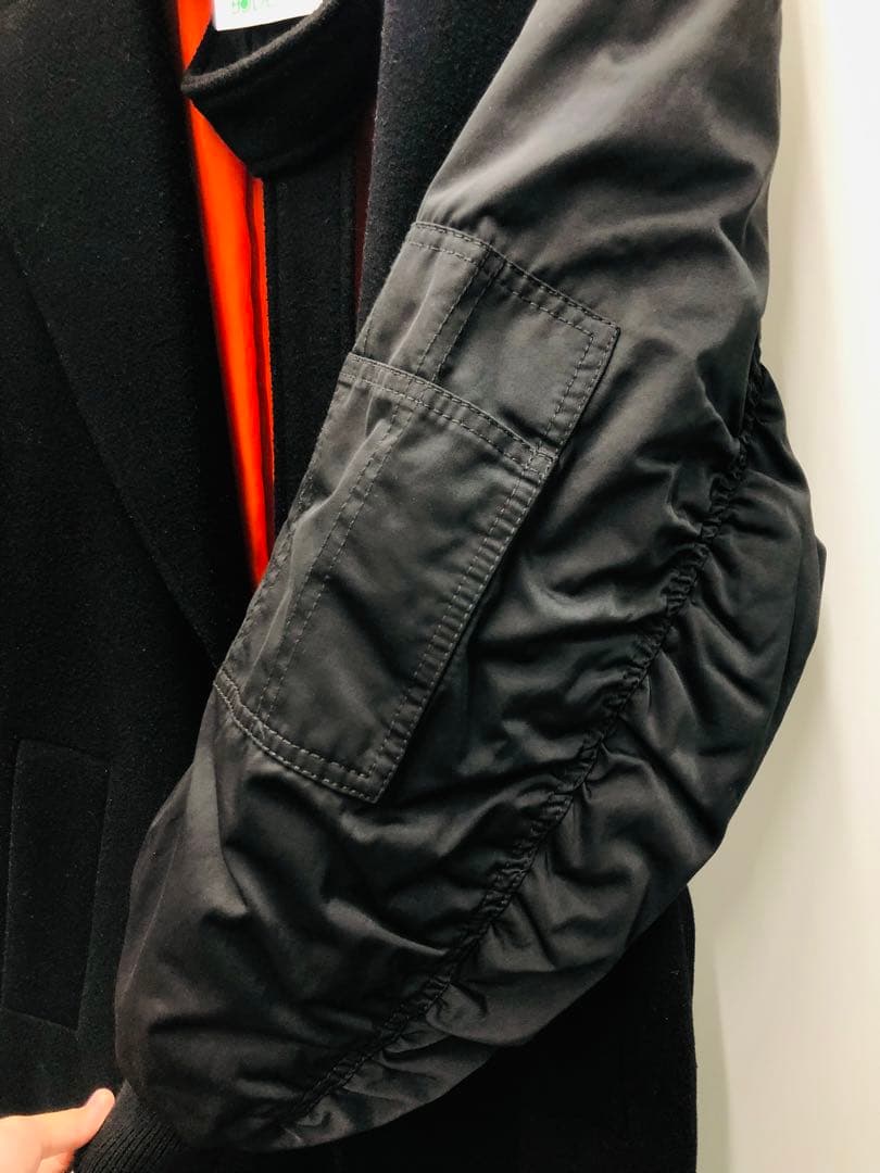 極美品 希少 ZARA ザラ マッチングボンバーコート MA-1 ガウン 黒