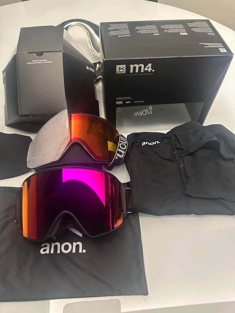 24-25 anonM4 ゴーグル　Sunny Red 美品