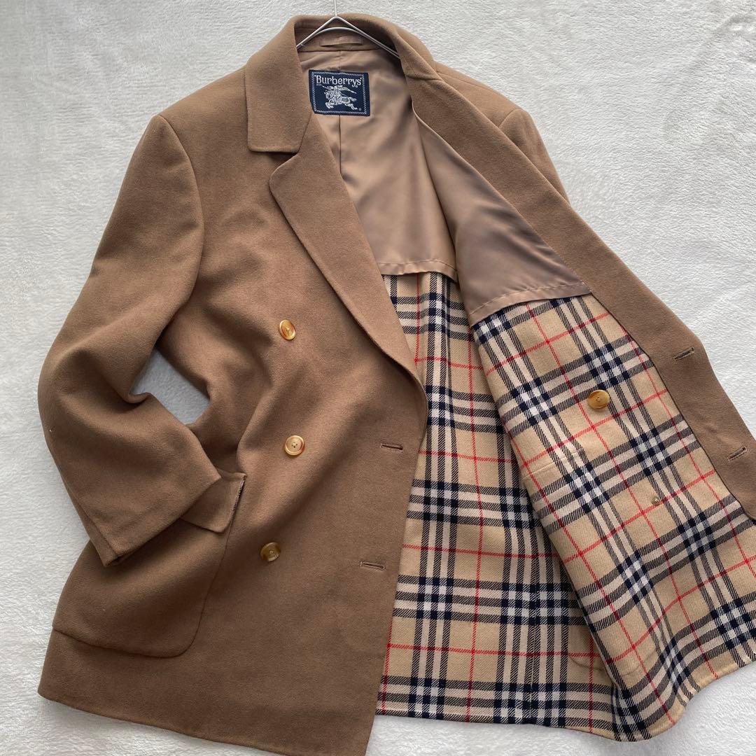 バーバリー ウール チェスターコート ノバチェック Lサイズ ユニセックス