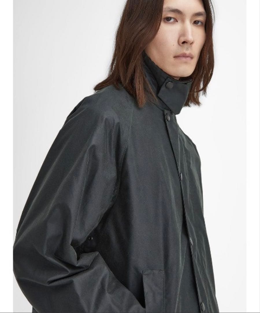 【美品】Barbour EXMOORワックス コットン ミドルレングス コート