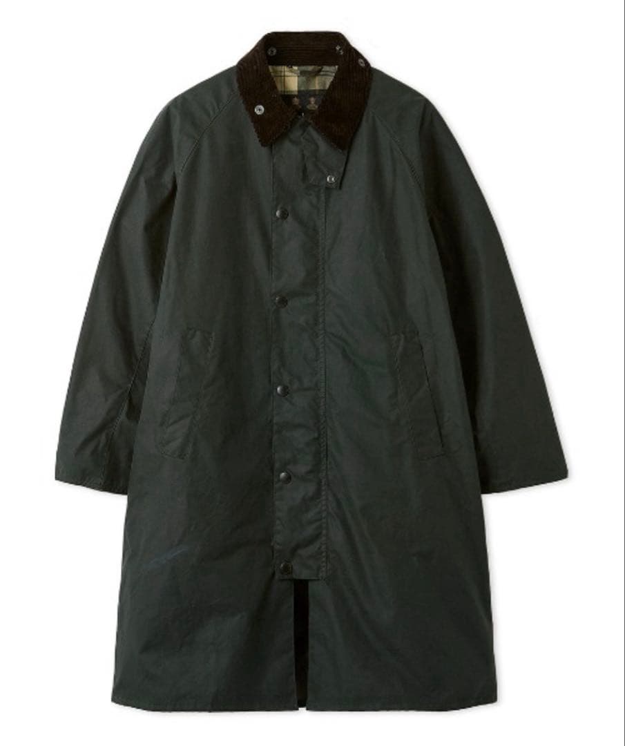 【美品】Barbour EXMOORワックス コットン ミドルレングス コート