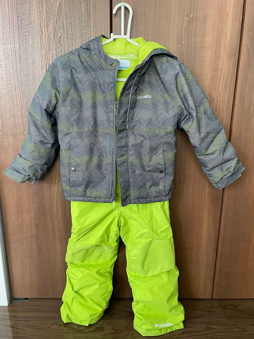 Columbia スキーウェアセット 子ども用 グレー/ライムグリーン - メルカリ