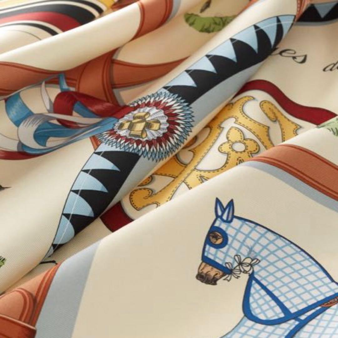 18時まで【新品】エルメス　スカーフ　カレ 90 《馬着》　 定価88,000円