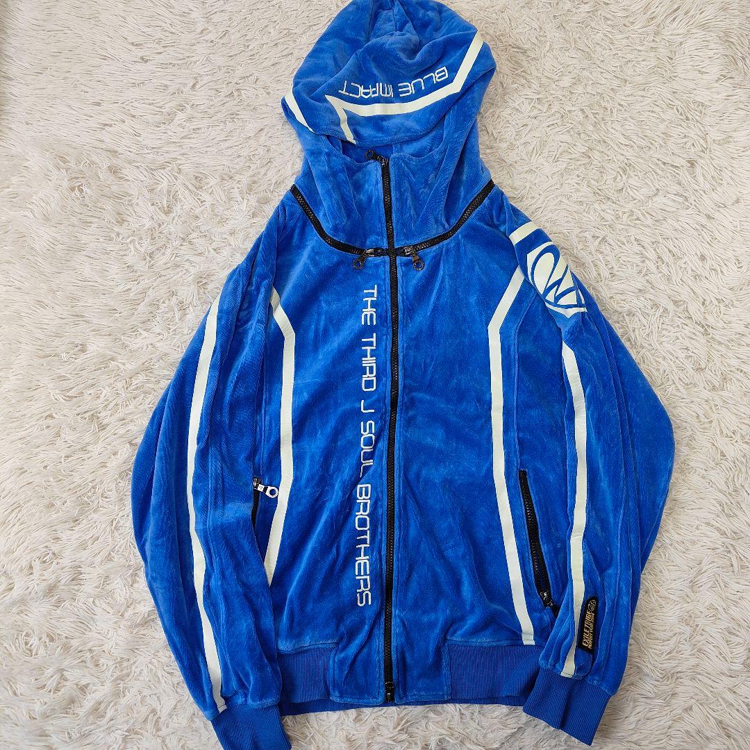 24KARATS ジャージセットアップ　ベロア　ドローコード　ツアー限定　青　L