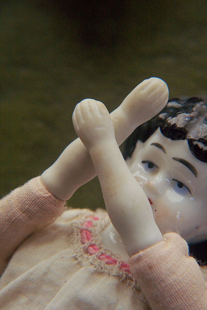 n*o様 アンティーク チャイナヘッドドール ドイツ 　ビスクドール