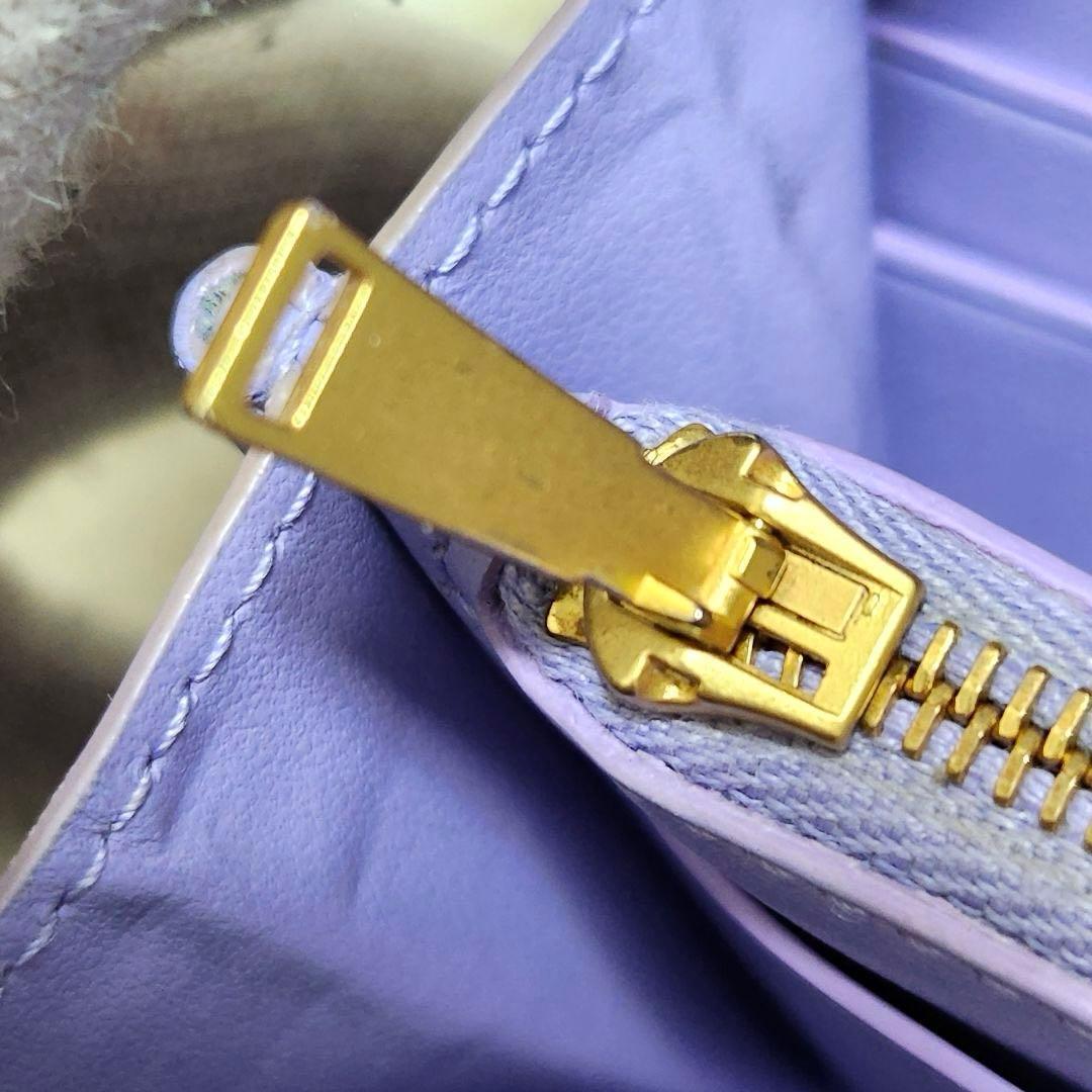 ✨美品　正規品✨ボッテガ　長財布　二つ折り　カセット　イントレチャート　パープル