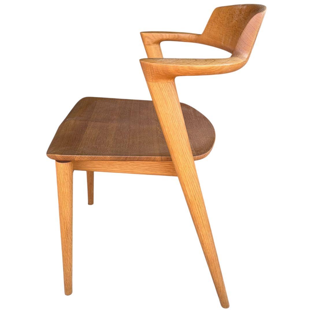 【美品】飛騨産業　SEOTO セミアームチェア（板座）KD201AN 2脚セット