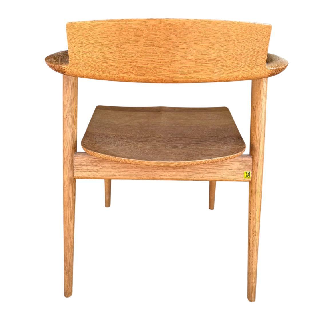 【美品】飛騨産業　SEOTO セミアームチェア（板座）KD201AN 2脚セット