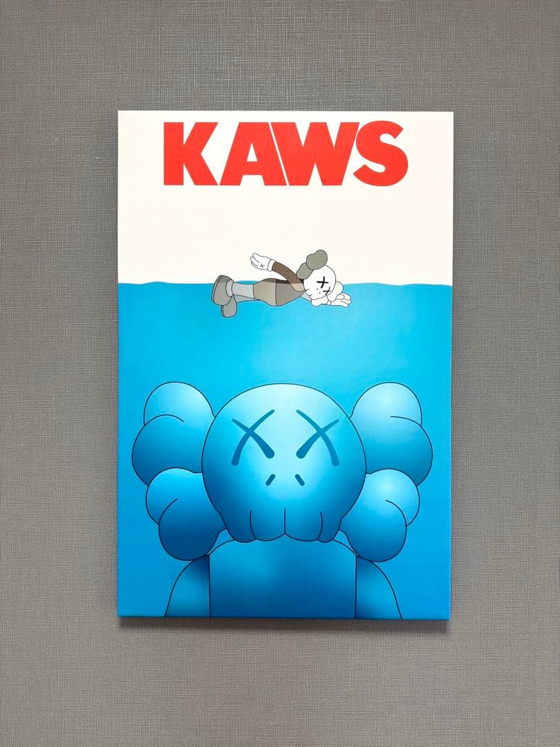 No.302木枠付きキャンバスアート　アートパネル　KAWS ジョーズ