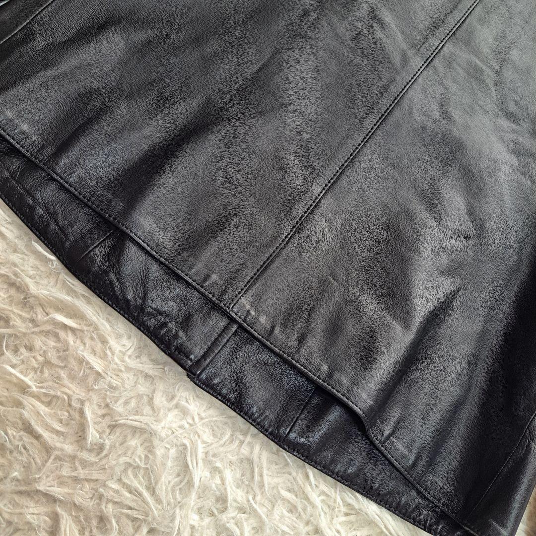 【極美品】【Theory】現行タグ　ラムレザーシングルライダースレザージャケット