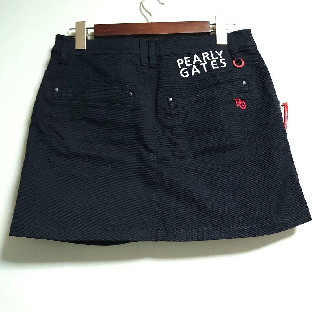 パーリーゲイツLサイズ(2)ゴルフスカート 黒地 - メルカリ