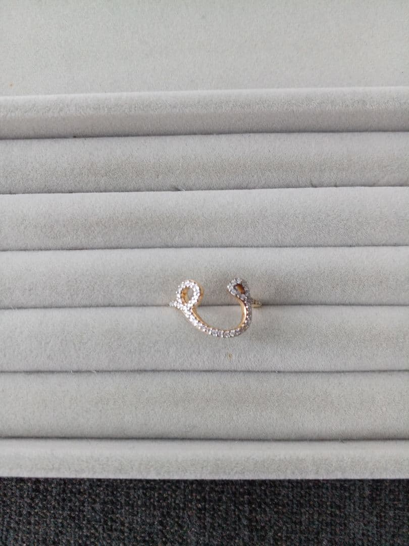 odul　モアサナイトDRAWING RING　ゴールド