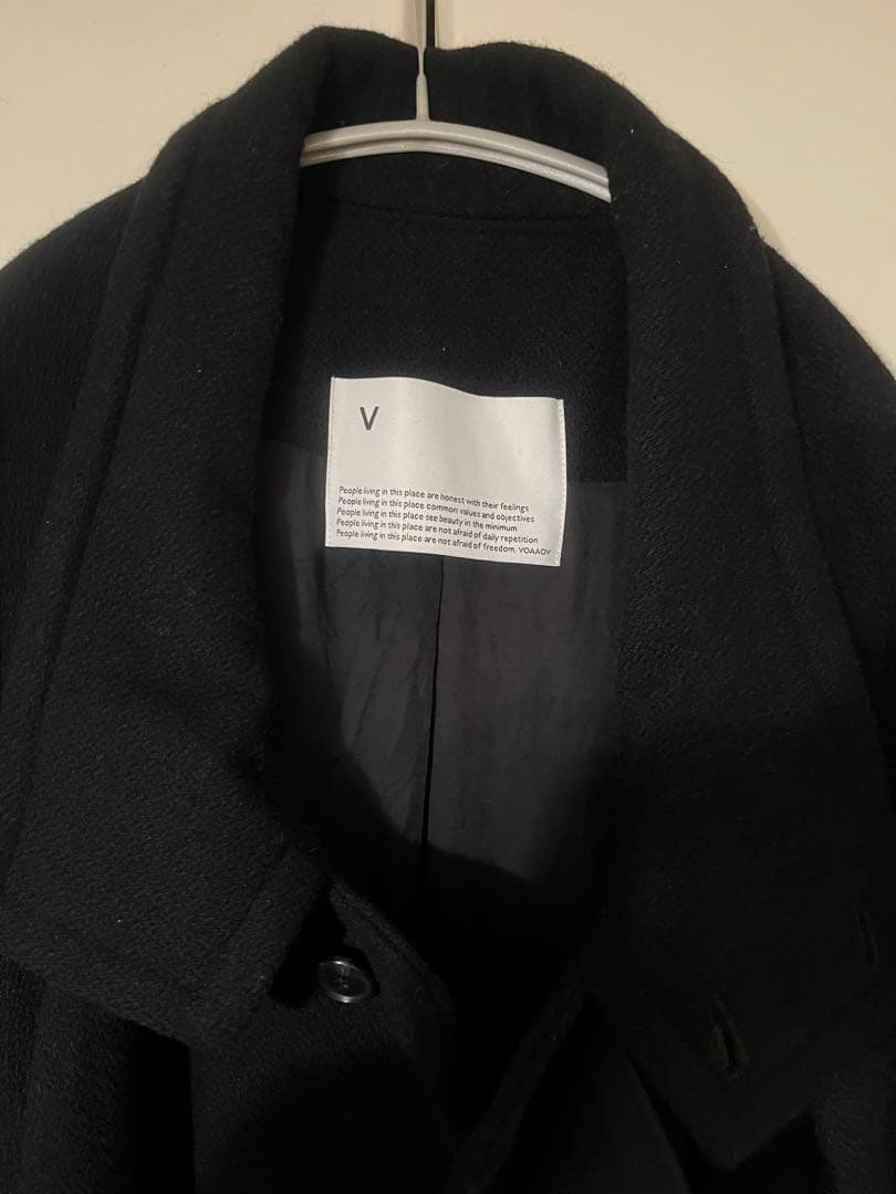 ジャケット・アウター VOAAOV WOOL OVERSIZE STANDCOLLAR COAT