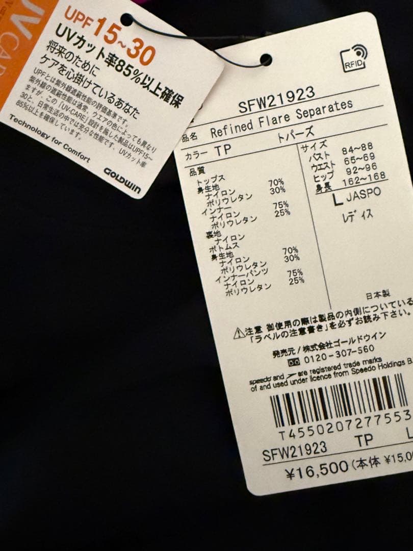 Speedo フィットネス水着 UV加工　セパレート水着