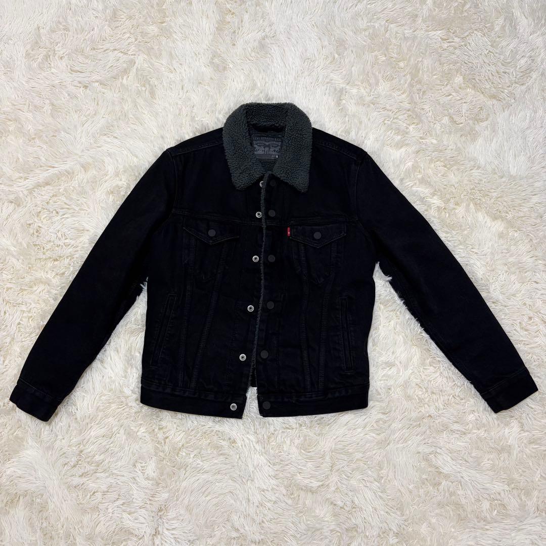 ✨リー✨Levi’sリーバイス シェルパ ブラック ジャケット Sサイズ